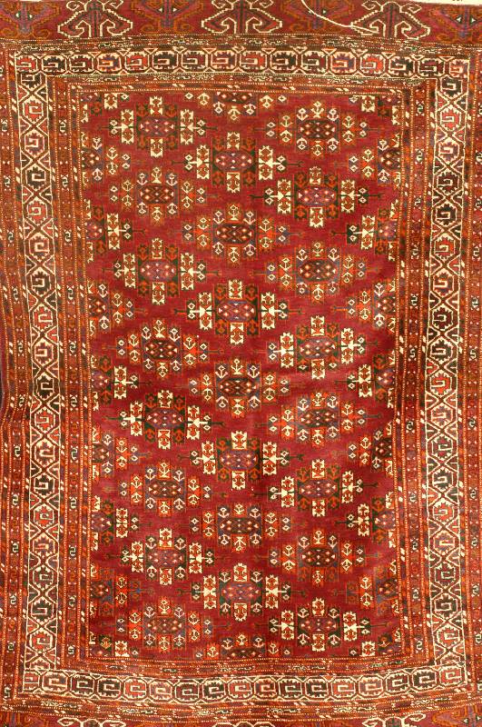 Yamout, Turkmenistan, um 1950, Wolle auf Wolle, ca. 199 x 130 cm, Schätzwert: 1500.- EURO, EHZ: 2-3, gesamt in einen guten Erhaltun gszustand, gute ...