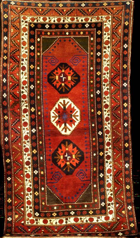 Lambalo Kazak Antik, Südrussland Zentralkauk asus, um 1900 antik, Wolle auf Wolle, ca. 254 x 141 cm, Schätzwert: 9000,- EURO, EHZ: 3 (alt ...