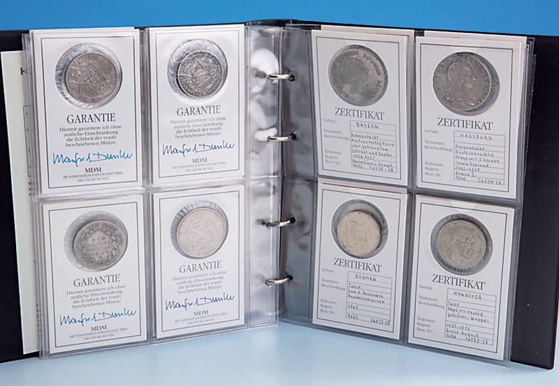 Konvolut 20 SilbermÜnzen, Dt. Reich/Dt. Staaten zw. 1860-1914, darunter: 1 Thaler Bremen, ss, 1865; 1 Thaler Hannover 1837-51, ss-; 1 ...