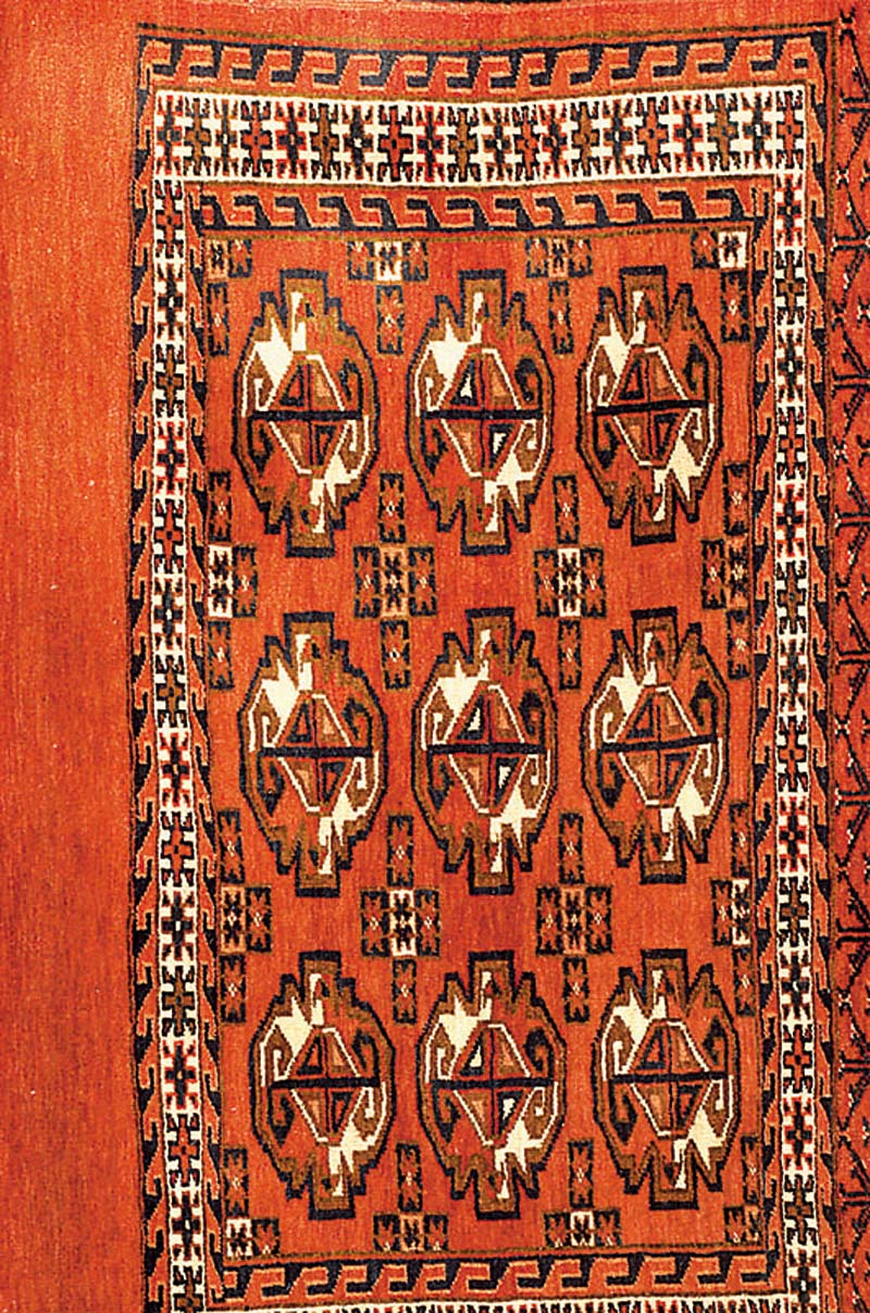 Yomuth-Tschowal, Turkmenistan, um 1930, Wolle auf Wolle, ca. 107 x 73 cm, SchÄtzwert: 850.- EURO, EHZ: 2-3