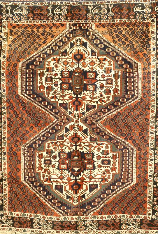 Afschar, Persien, ca. 40 Jahre, Wolle auf Baumwolle, ca. 180 x 155 cm, Schätzwert: 950.- EURO, EHZ: 3, seltenes Mass.