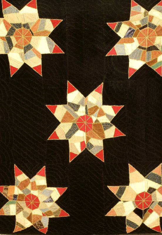 Quilt, Südamerika, ca. 40 Jahre, ca. 190 x 150 cm, Schätzwert: 1200.- EURO, EHZ: 2, sehr guter Zustand, dekorativ, Material: Samt. Selt en, ...