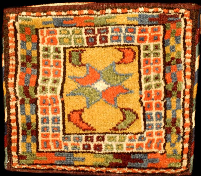 Sternen Gabbeh Tasche Alt, Südpersien (Shir az-Gebiet), Naturfarben, um 1910/1920, feine l euchtende Wolle geknüpft auf Wolle, ca. 42 x 3 6 cm, ...