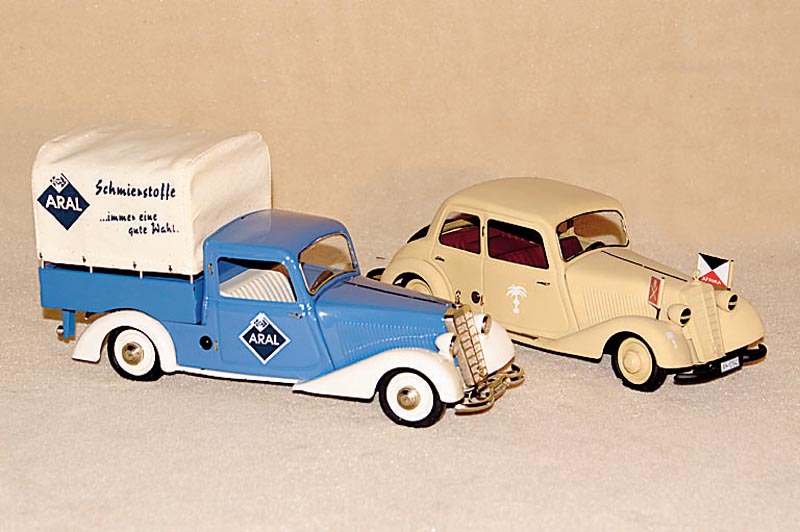 Mercedes 170 V, "WÜstenfuchs", Schuco, 90er Jahre, limitierte Auflage von 1000 StÜck weltweit, im orig. Karton, unbespielt, mit ...