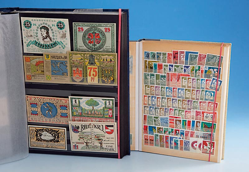 Briefmarkenalbum, Deutschland, Altdeutschland bis Bundesrep. 1965, darunter: Bundesrep. Anfang mit fast allen besseren Werten 1949-1954, 3 x ...