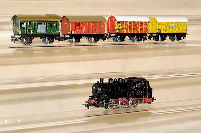 Dampflok, MÄrklin, 1949-52, Spur HO, TM 800, Version 1, intakt, altersbed. guter Zustand, im Nachbaukarton, selten, sammelw.