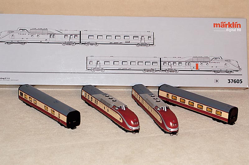 Dieseltriebzug VT 11.5, MÄrklin, 90er Jahre, Spur HO, Nr. 37605, im orig. Karton, unbespielt, sammelw.
