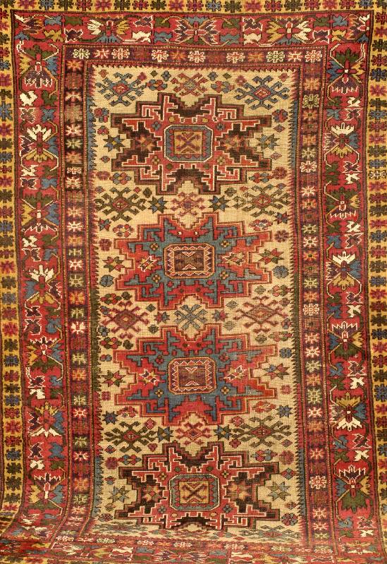 Leshgi, Kaukasus, um 1920, Wolle auf Wolle, ca. 230 x 153 cm, Schätzwert: 1500.- EURO, EHZ: 4
