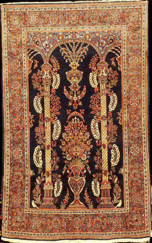 Keschan Kork Antik, Zentralpersien, um 1910 feine hervorragende fetthaltige Korkwolle gekn ?pft auf Baumwolle, ca. 205 x 135 cm, Schätzwe rt: ...