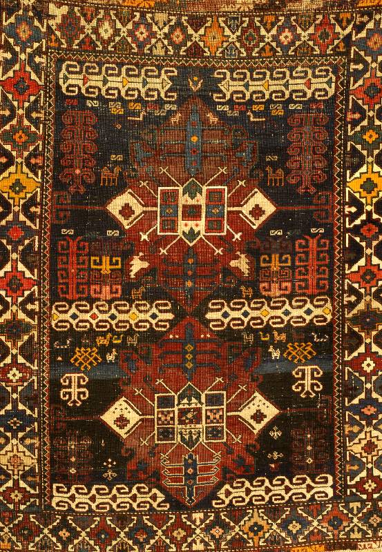 Kuba, Rußland, um 1880, Wolle auf Wolle, ca. 138 x 111 cm, SchÄtzwert: 3300.- EURO, EHZ: 4, sehr selten und SammelwÜrdig, schÖner Kuba ...