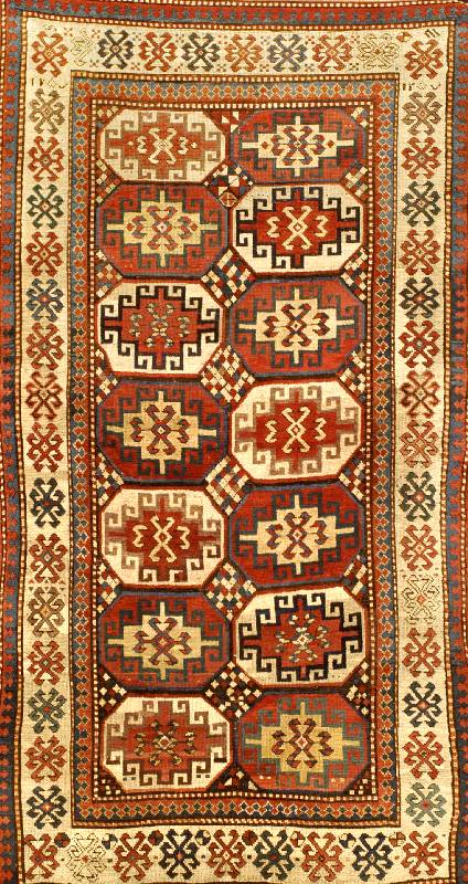 Moghan Antik, SÜdrußland, SÜdostkaukasus, r eine Pflanzenfarben, 19.Jahrhundert, Wolle auf Wolle, ca. 237 x 124 cm, SchÄtzwert: 9200,- E URO, ...