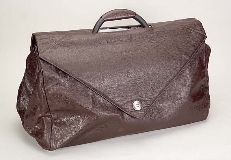 PORSCHE DESIGN Reisetasche, braunes Leder, 55 x 40 cm, Tragegriff