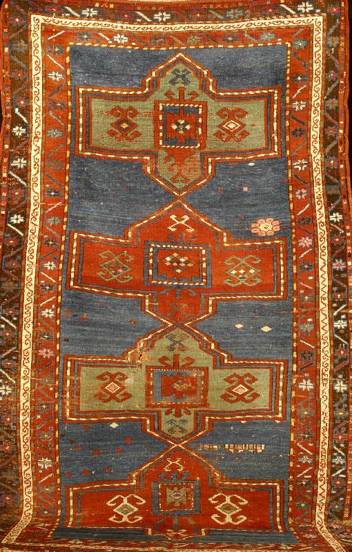 Fachalo Kazak, Rußland, um, 1880, Wolle auf Wolle, ca. 234 x 134 cm, SchÄtzwert: 2500.- EURO, EHZ: 5, selten und SammelwÜrdig, vier Fa chralo ...