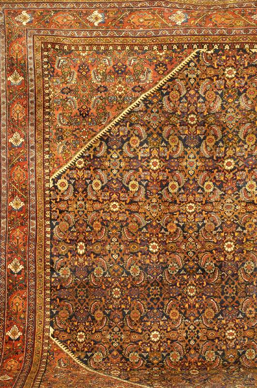 Mahal Alt, Persien, um 1930, Wolle auf Baumwolle, ca. 368 x 340 cm, SchÄtzwert: 3500.- EURO, EHZ: 4, gute feste und robuste Kn Üpfung, schÖner ...