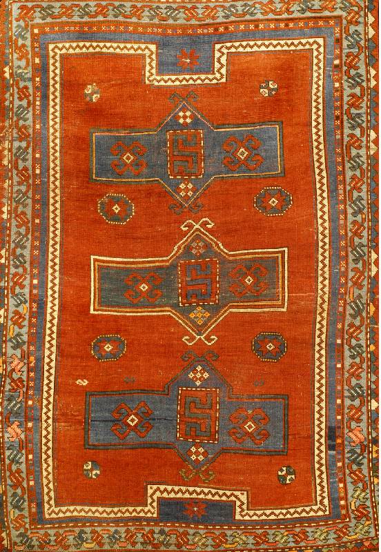 Fachralo Kazak Antik, Kaukasus, um 1900, Wolle auf Wolle, ca. 203 x 134 cm, SchÄtzwert: 1800.- EURO, EHZ: 4-5, selten und sammelwÜrdig , schÖne ...