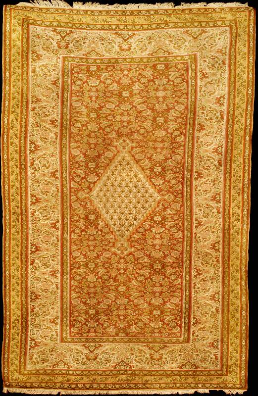 Selten feiner Senneh Bidjar Kelim, Westpers ien, reine Pflanzenfarben, 19.Jahrhundert (ca. um 1840/1850), Wolle auf Wolle, ca. 200 x 130 (seltenes ...