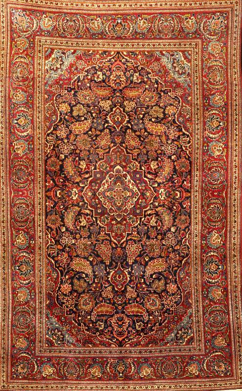 Keschan Kork Alt, Zentralpersien, um 1910, feine hochwertige Korkwolle, ca. 213 x 134 cm, SchÄtzwert: 12000.- EURO, EHZ: 2 (altersbeding t in ...