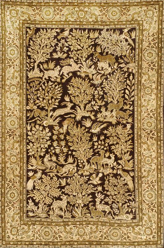 Ghom Seide, Persien, ca. 50 Jahre, reine Naturseide, ca. 157 x 106 cm, Schätzwert: 3900.- EURO, EHZ: 2