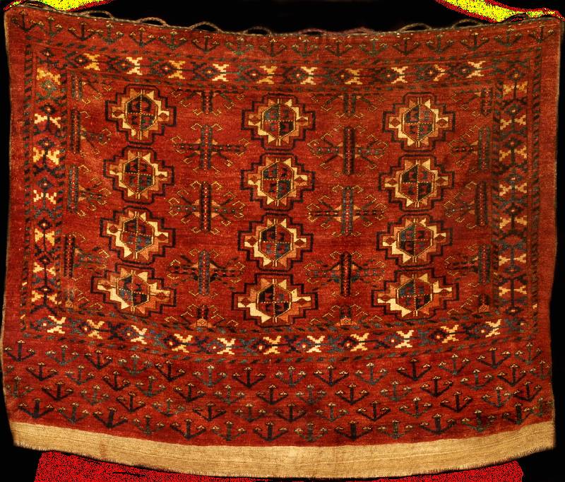 Feine Ersari Tchowal Antik, Südrussland Turk menistan, reine Naturfarben, um 1900/1910, seh r feine glanzreiche leuchtende Wolle geknüpft auf ...