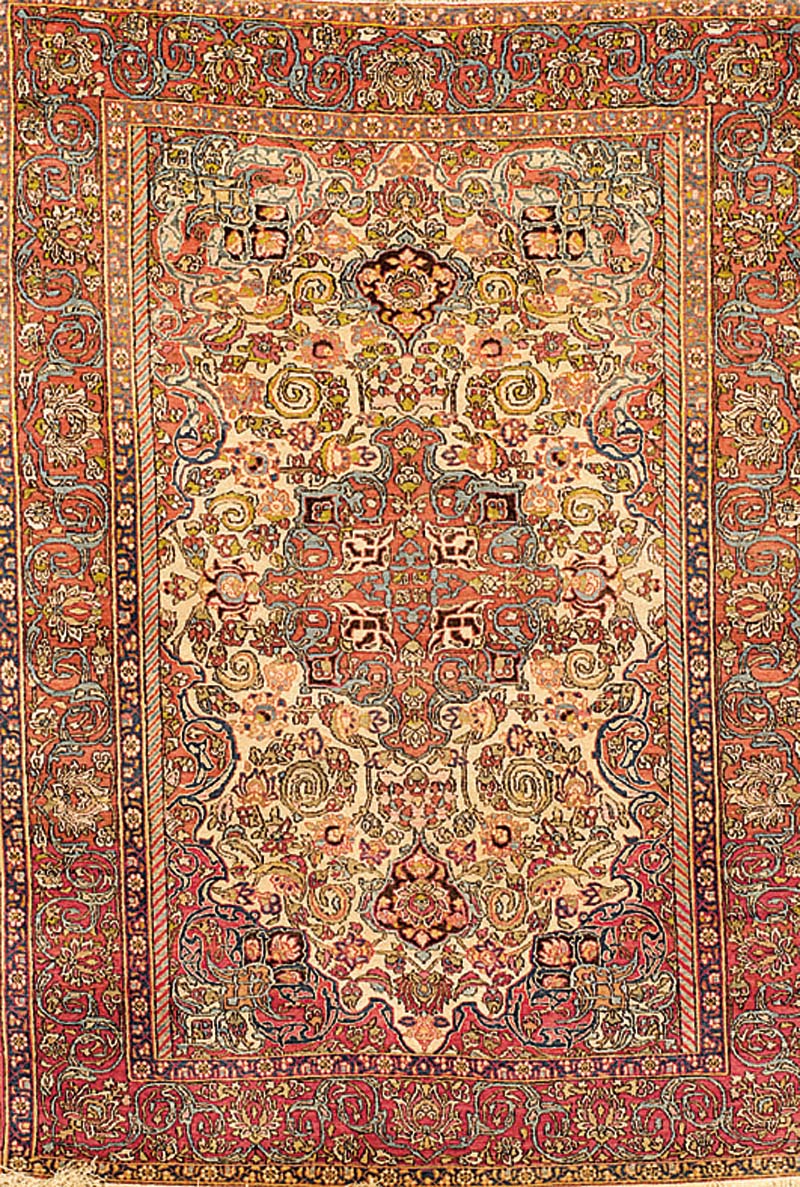 Esfahan alt, Persien, um 1910, Wolle auf Baumwolle, ca. 193 x 140 cm, SchÄtzwert: 3900.- EURO, EHZ: 2, altersbedingt in einen se hr guten ...