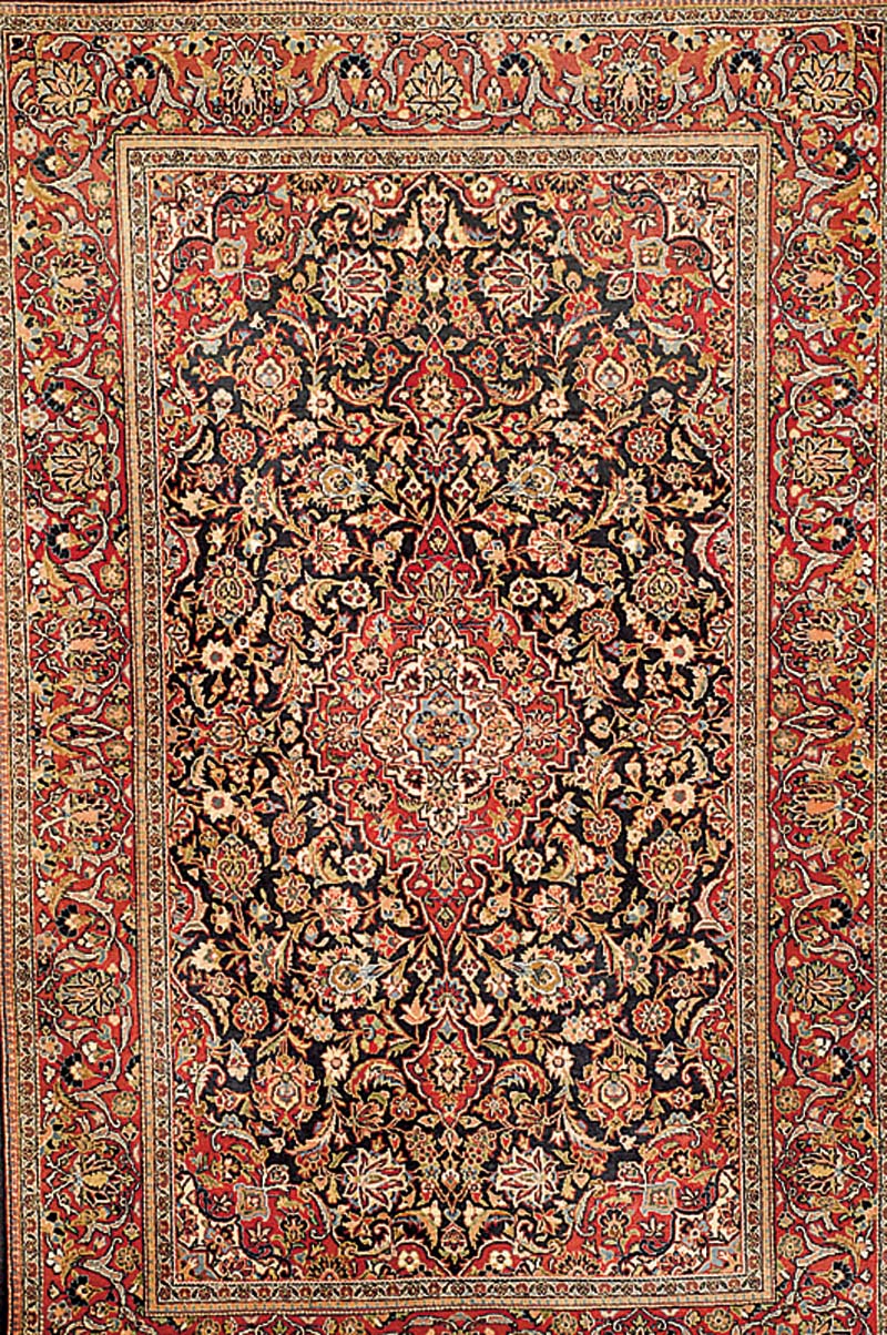 Keschan alt, Persien, um 1940, Wolle auf Baumwolle, ca. 206 x 133 cm, SchÄtzwert: 2100.- EURO, EHZ: 3, gute feste und robuste Kn Üpfung, ...