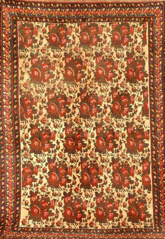 Rosen Afschar, Persien, ca. 40 Jahre, Wolle auf Baumwolle, ca. 210 x 144 cm, Schätzwert: 880.- EURO, EHZ: 2-3, altersbedingt in einen s ehr guten ...
