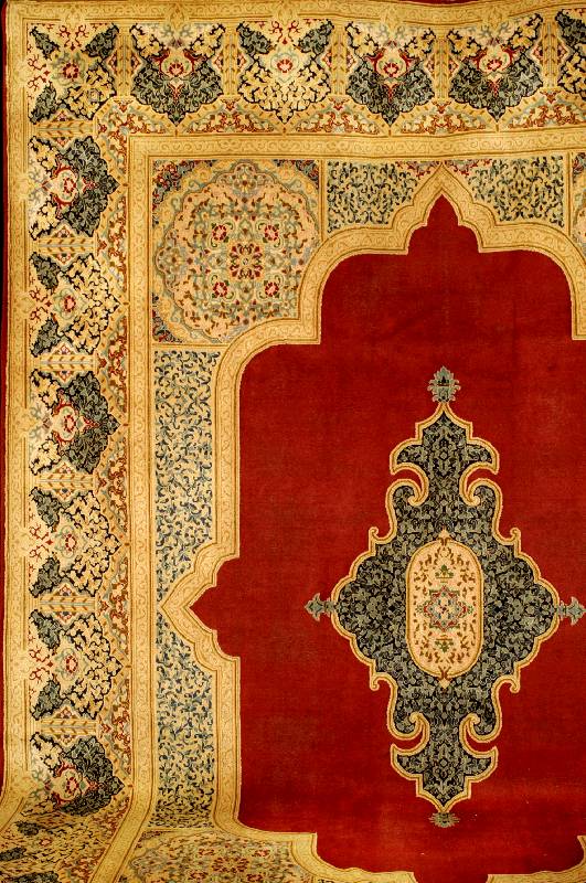Kerman Alt, Persien, ca. 50 Jahre, Wolle auf Baumwolle, ca. 405 x 295 cm, SchÄtzwert: 2600.- EURO, EHZ: 3. Typischer Kerman Teppich gehalten in ...