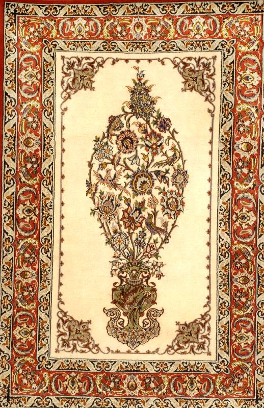 Esfahan, Persien, ca. 20 Jahre, Korkwolle , ca. 120 x 82 cm, SchÄtzwert: 1300.- EURO, EHZ: 2-3, altersbedingt in einen guten E rhaltungszustand, ...