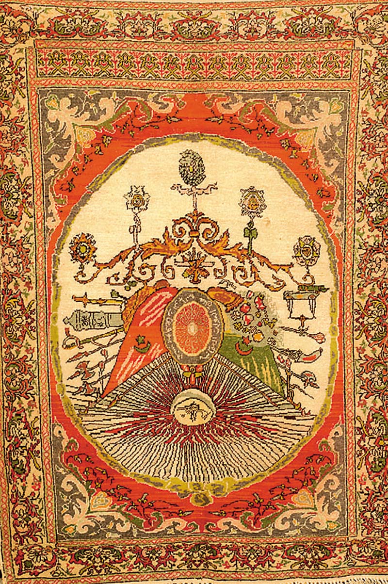 Kaisery (Wappenteppich), TÜrkei, um 1910, Wolle auf Wolle, ca. 176 x 123 cm, SchÄtzwert: 3500.- EURO, EHZ: 3