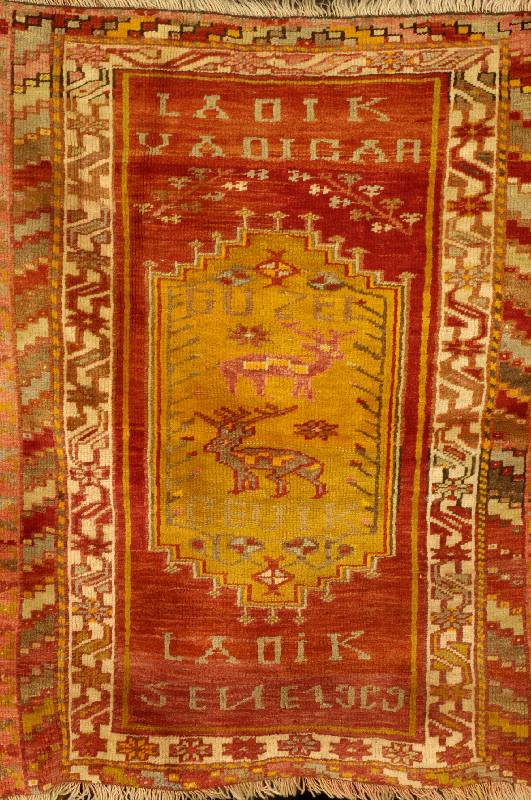 Ladik dartiert, Türkei, um 1939, Wolle auf Wolle, ca. 100 x 79 cm, Schätzwert: 900.- EURO, EHZ: 3, minimal gek?rzt ansonsten gesamt gut erhalten, ...