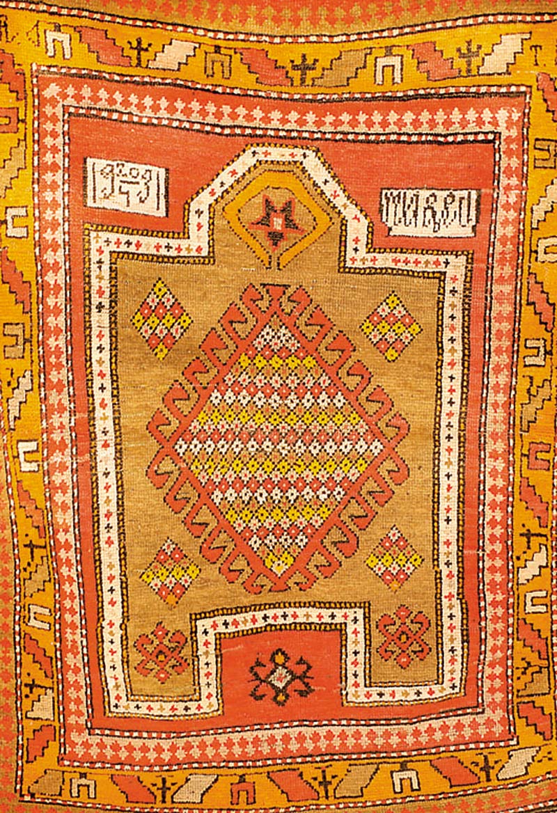 Kazak Alt, datiert 1931 Kaukasus, Wolle auf Wolle, ca. 154 x 114 cm, SchÄtzwert: 2200.- EURO, EHZ: 4, selten und SammelwÜrdig, selten in so ein ...