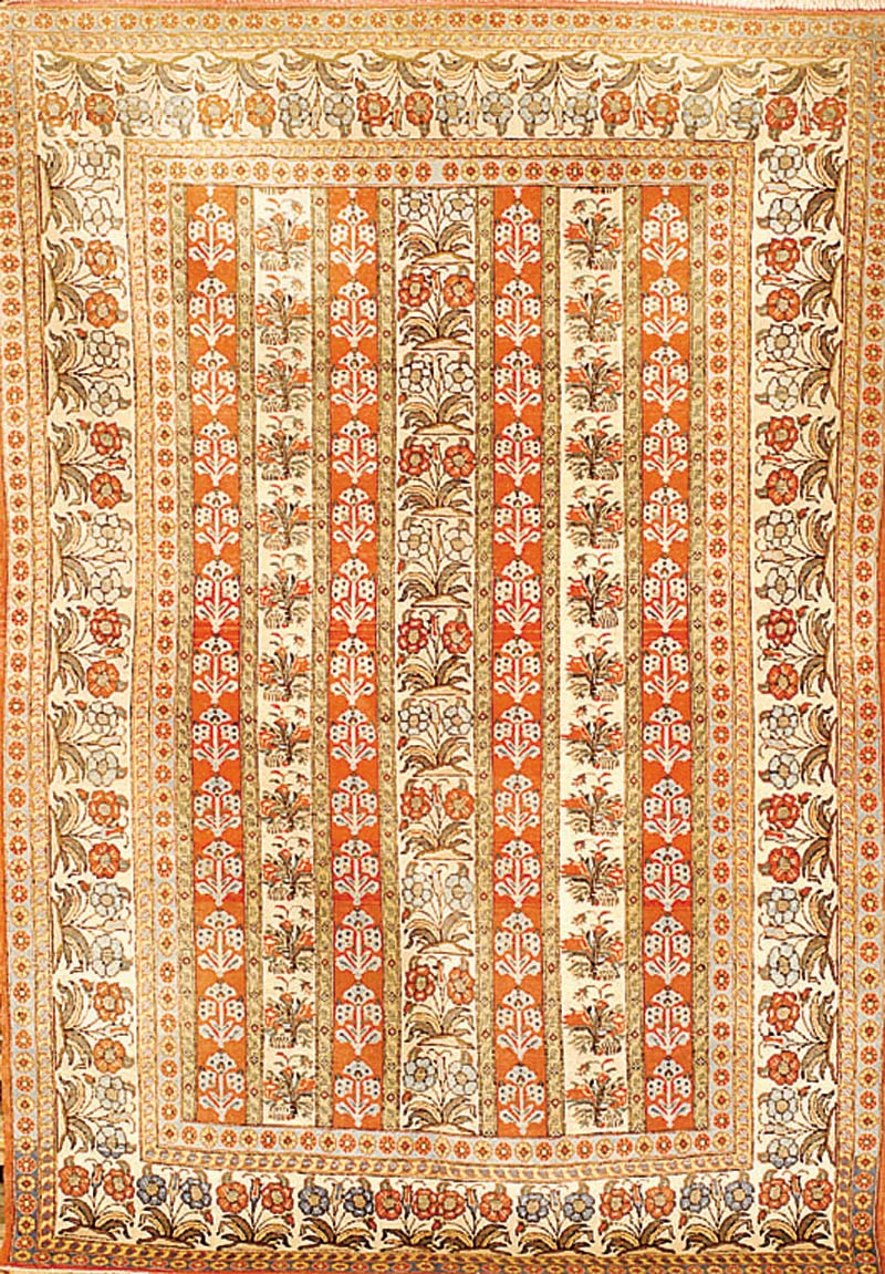 Ghom Alt, Persien, um 1950, Wolle auf Baumwolle, ca. 205 x 142 cm, SchÄtzwert: 2500.- EURO, EHZ: 3, guter Erhaltungszustand, mit schÖnen ...