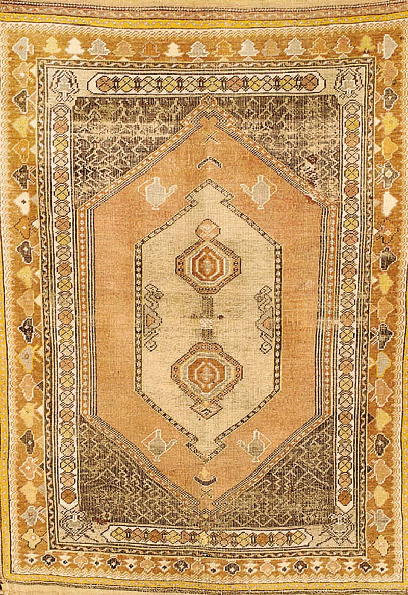 Anatol Antik, Türkei, um 1900, Wolle auf Wolle, ca. 144 x 103 cm, Schätzwert: 1250.- EURO, EHZ: 4-5