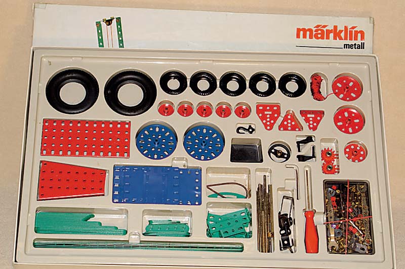 MÄrklin, Metallbaukasten, 80er Jahre, Grundkasten, M50, wohl komplett, min. bespielt