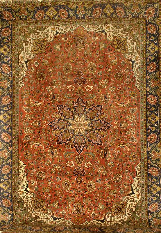 TÄbriz, Indien, ca. 30 Jahre, Wolle auf Baumwolle, ca. 300 x 206 cm, SchÄtzwert: 1500.- EURO, EHZ: 2-3