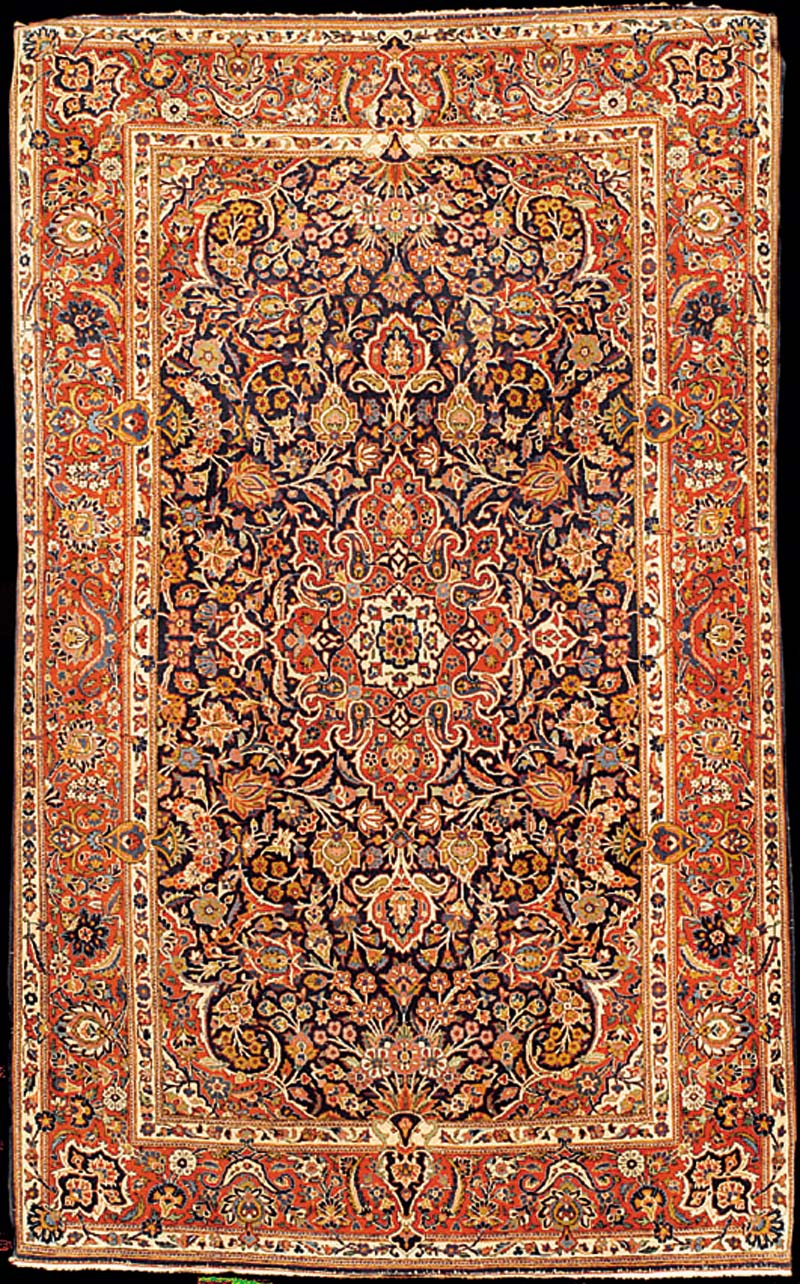 Keschan Alt Kork, Zentralpersien, um 1910/20, feine hochwertige Korkwolle, ca. 210 x 130 cm, SchÄtzwert: 8500.- EURO, EHZ: 3 (alt ersbedingt in ...