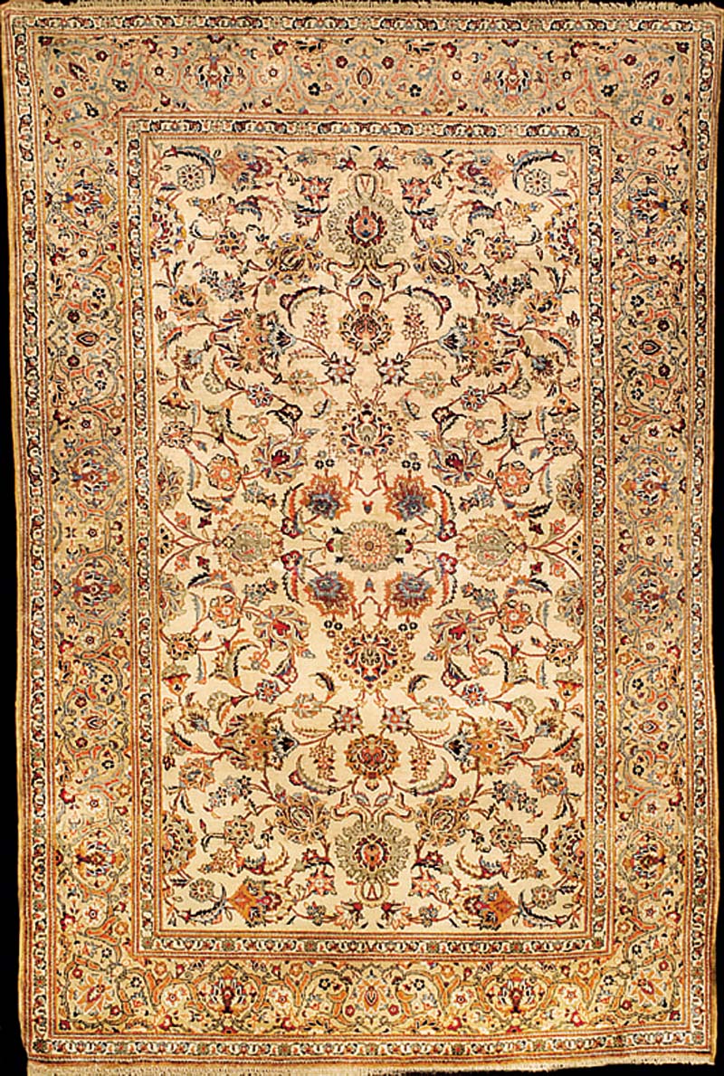 Keschan Seide Alt, Zentralpersien, um 1910/ 1920, hochwertige feine glanzreiche reine Natu rseide, ca. 202 x 134 cm, SchÄtzwert: 6900,- E URO, Ehz: ...
