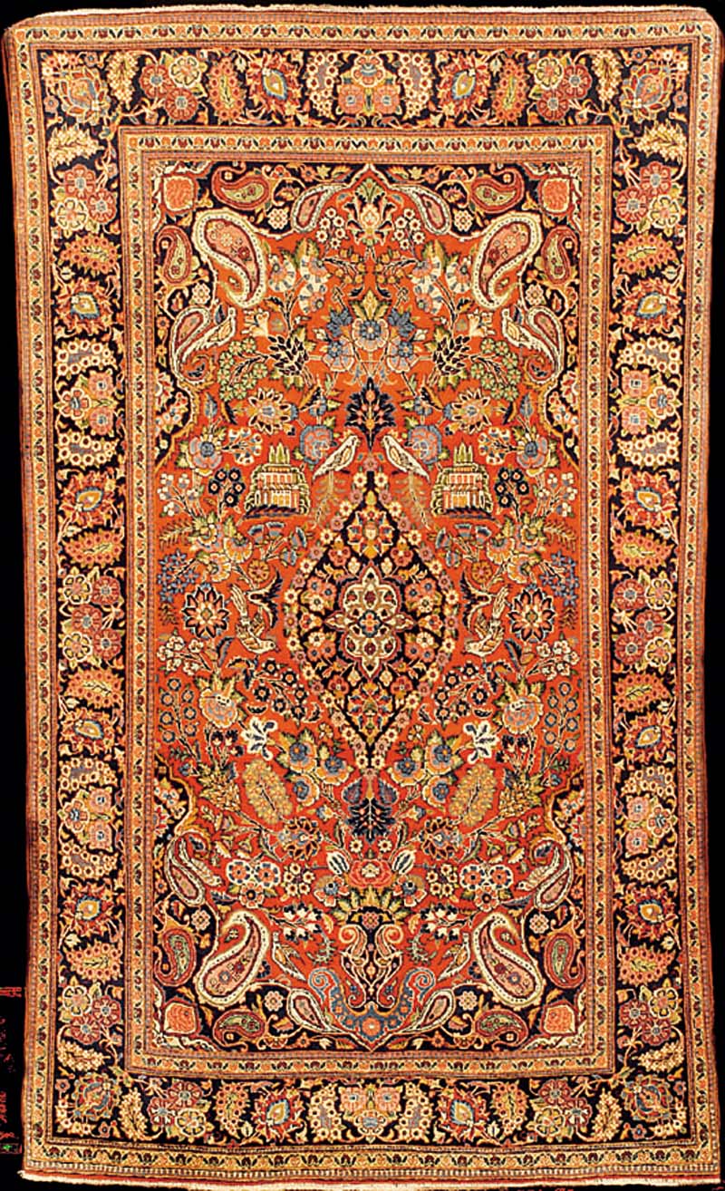 Keschan Kork Alt, Zentralpersien, um 1910, feine hochwertige Korkwolle geknÜpft auf Baumw olle, ca. 212 x 124 cm, SchÄtzwert: 8000,- EUR O, Ehz: ...