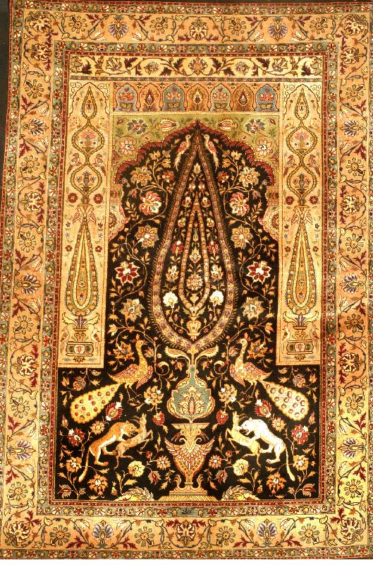TÄbriz, Persien, um 1945, Flor Wolle mit Seide, ca. 207 x 139 cm, SchÄtzwert: 2800.- EURO, EHZ: 2