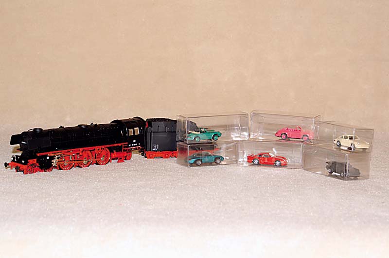 Konvolut 6 Porsche Modellautos, 1:87, Wiking/Herpa, 911 Coupe 1962, 911 Cabrio 1968, 911 1968, Pink-Sonderlackierung Turbo Coupe 1982, 959 1986, ...