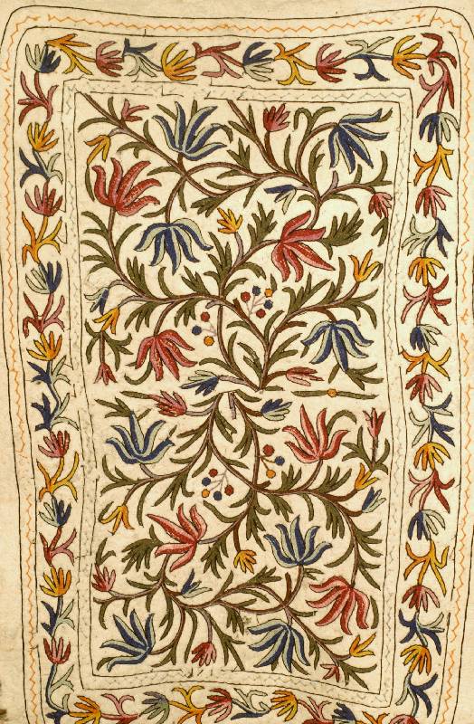 Filzteppich, Persien, um 1940, Filz mit Wolle bestickt, ca. 185 x 124 cm, SchÄtzwert: 1200.- EURO, Nomadenarbeit, EHZ: 2