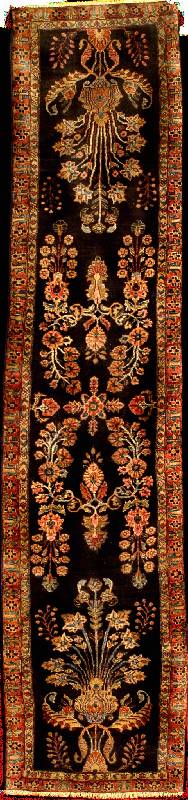 Sarogh Mohajeran Antik, Westpersien (US Re- Import), reine Pflanzenfarben, um 1900, feine Korkwolle geknüpft auf Baumwolle, ca. 294 x 70 cm (sehr ...