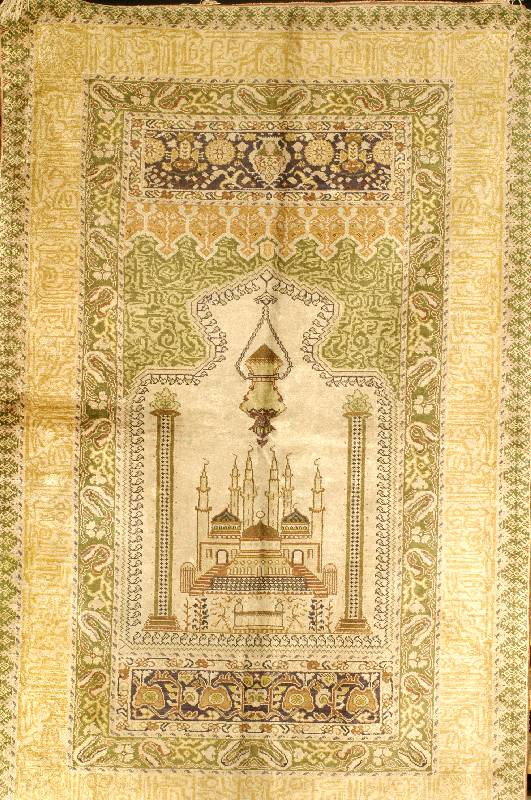 Bursa Seide alt, Türkei, um 1940, Seide auf Baumwolle, ca. 194 x 126 cm, Schätzwert: 3300.- EURO, EHZ: 2