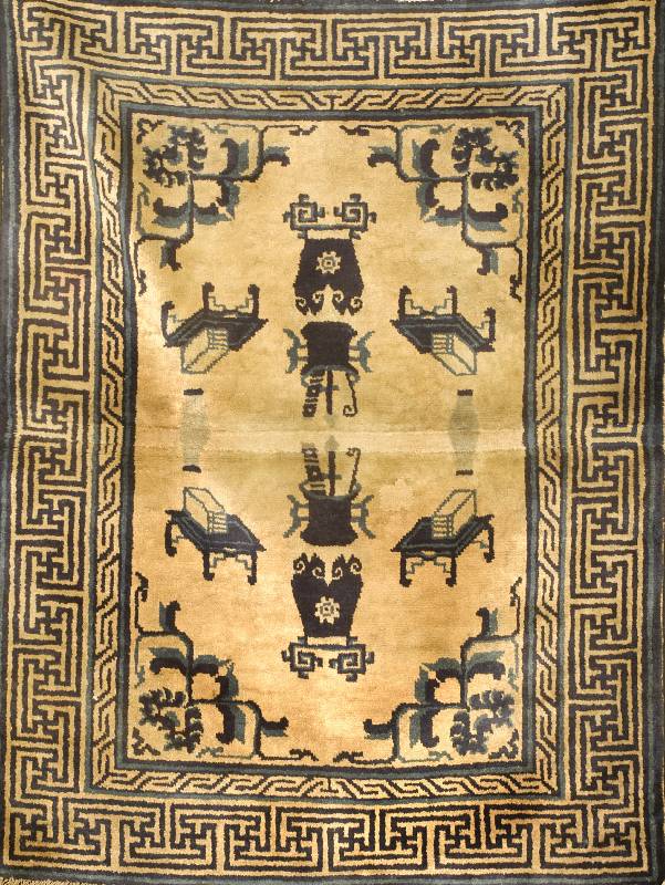 Peking Antik, China, um 1900, Wolle auf Baumwolle, ca. 130 x 100 cm, SchÄtzwert: 3500.- EURO, EHZ: 2 fachkunig rest.