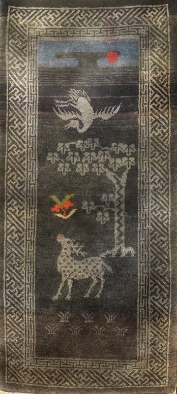 Pow Tow Antik, China, um 1900, Wolle auf Baumwolle, ca. 147 x 68 cm, SchÄtzwert: 4200.- EURO, EHZ: 2