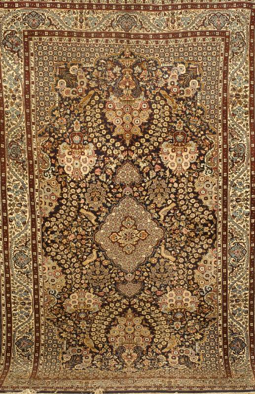 Indo Kerman, Indien, ca. 30 Jahre, Wolle auf Baumwolle, ca. 232 x 140 cm, SchÄtzwert: 1000.- EURO, EHZ: 2-3