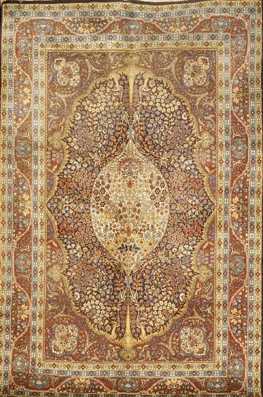 Indo Kerman, Indien, ca. 30 Jahre, Wolle auf Baumwolle, ca. 283 x 182 cm, SchÄtzwert: 1200.- EURO, EHZ: 3