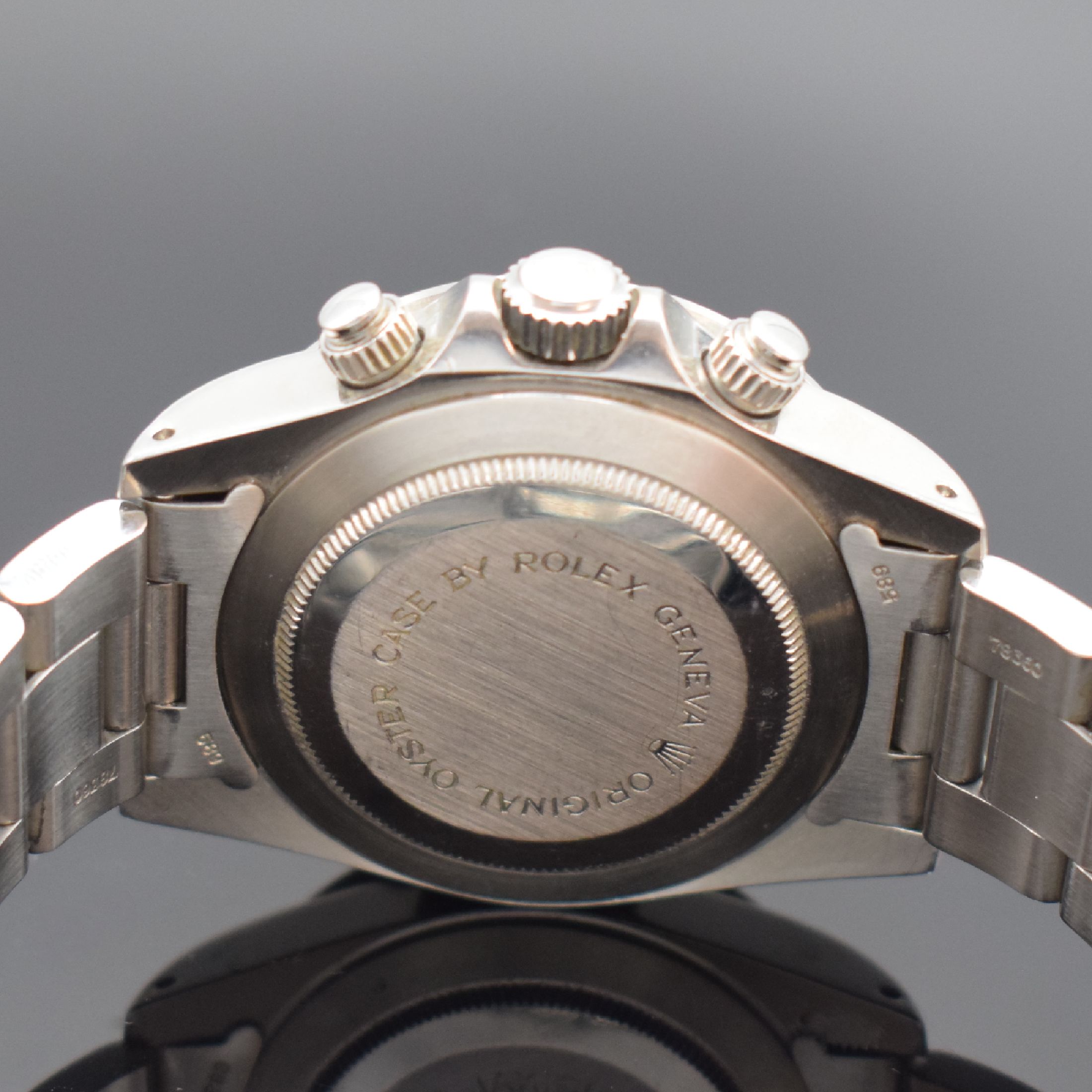 Detail d: TUDOR Armbandchronograph Oysterdate "Big Block" Referenz 79180, Automatik, LC 100, original Rolex Edelstahlgeh. inkl. Gliederband m. ...
