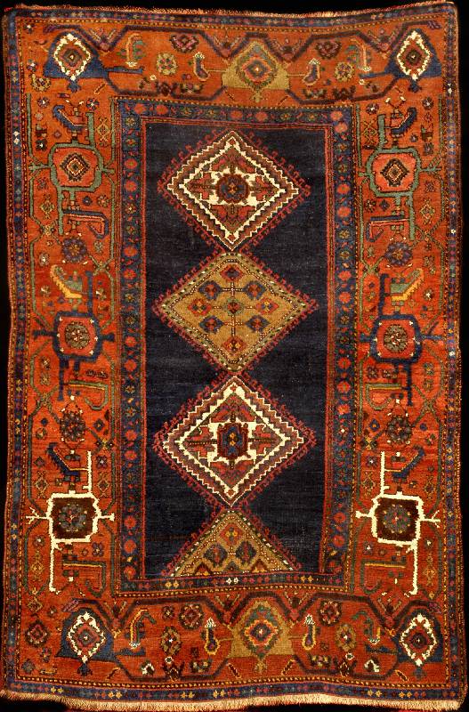 Gerus Bidjar Antik, Nordwestpersien, reine Naturfarben, um 1890/1900, Wolle auf Wolle, ca . 203 x 133 cm, mittelfeine Knüpfung, weicher lockerer ...