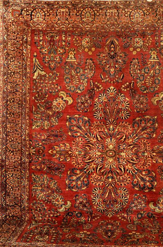 Sarogh US Reimport Antik, Westpersien, um 1 900, sehr feine hochwertige glanzreiche Korkwo lle, ca. 360 x 270 cm, Schätzwert: 22000,- EUR O, Ehz: ...